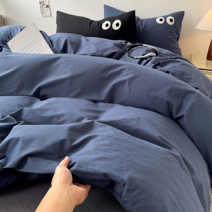 91家纺网 家纺一手货源 找家纺 （总）梦家居 2024新款全棉水洗棉四件套-大眼睛系列