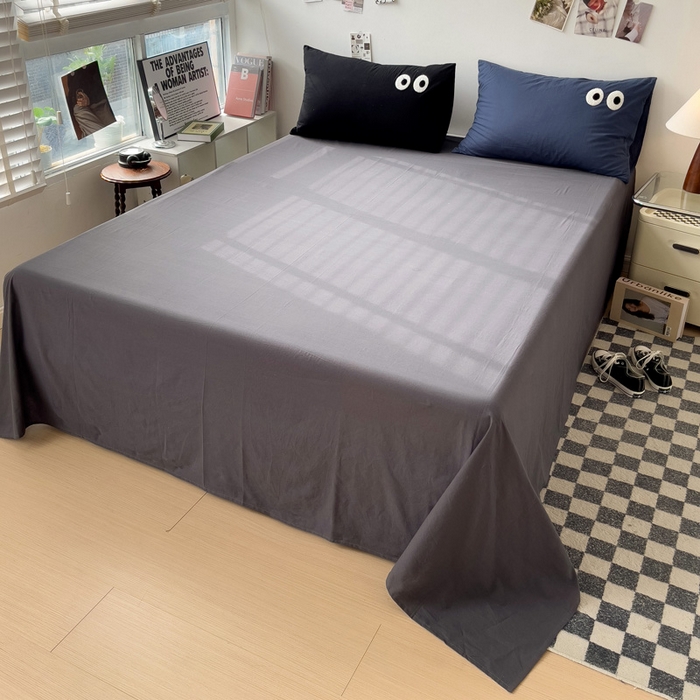 91家纺网 家纺一手货源 找家纺 （总）梦家居 2024新款全棉水洗棉四件套-大眼睛系列