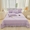 91家纺网 家纺一手货源 找家纺 宜凡家纺 2024新品全棉夹棉床盖三件套-心情 心情 优雅紫