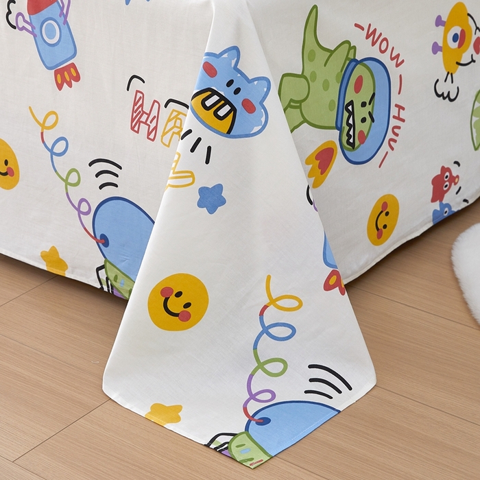 91家纺网 家纺一手货源 找家纺 翎盈家纺 2024新款纯棉喷气印花四件套-第一批 怪兽学院