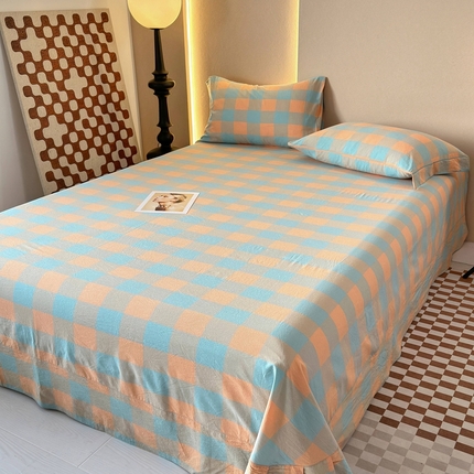 91家纺网 家纺一手货源 找家纺 （总）三沁家居 2024新款全棉水洗棉床单