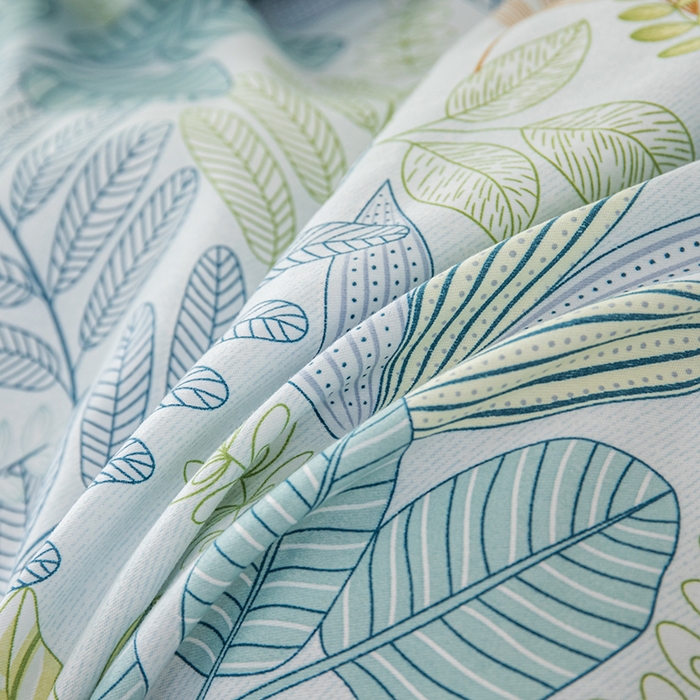 91家纺网 家纺一手货源 找家纺 喜四方 2024新款全棉磨毛纯棉印花四件套 清风恋影-蓝