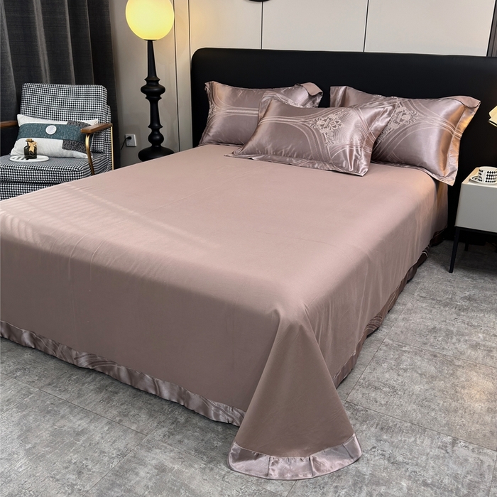 91家纺网 家纺一手货源 找家纺 三沁2024网红直播爆款全棉高精密色织贡缎提花镂空系列四件套 华光溢彩