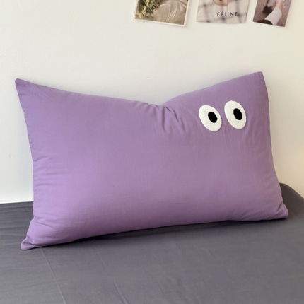 91家纺网 家纺一手货源 找家纺 （总）梦家居 2024新款全棉水洗棉单枕套-大眼睛系列