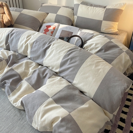 91家纺网 家纺一手货源 找家纺 （总）瑞莱 2024新款13372时尚博主ins风全棉印花四件套