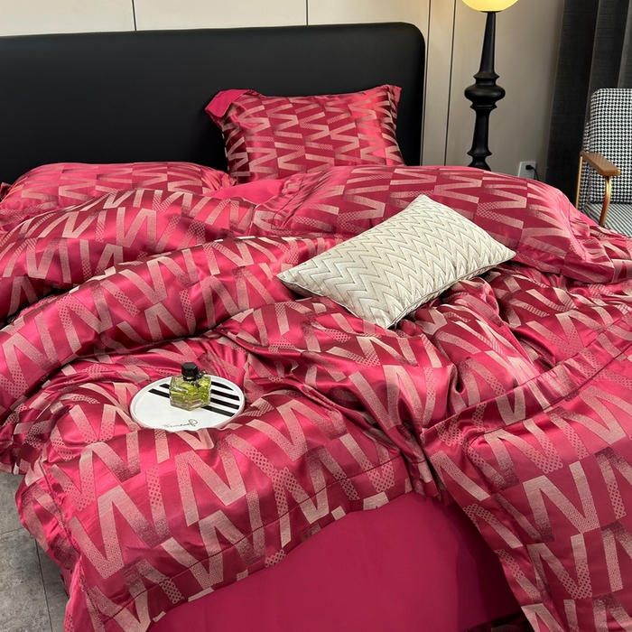 91家纺网 家纺一手货源 找家纺 （总）三沁 2024网红直播爆款全棉高精密色织贡缎提花镂空系列四件套