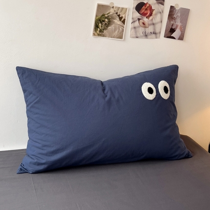 91家纺网 家纺一手货源 找家纺 （总）梦家居 2024新款全棉水洗棉单枕套-大眼睛系列