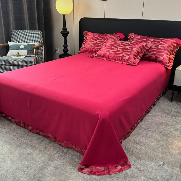 91家纺网 家纺一手货源 找家纺 （总）三沁 2024网红直播爆款全棉高精密色织贡缎提花镂空系列四件套