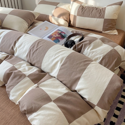 91家纺网 家纺一手货源 找家纺 （总）瑞莱 2024新款13372时尚博主ins风全棉印花四件套