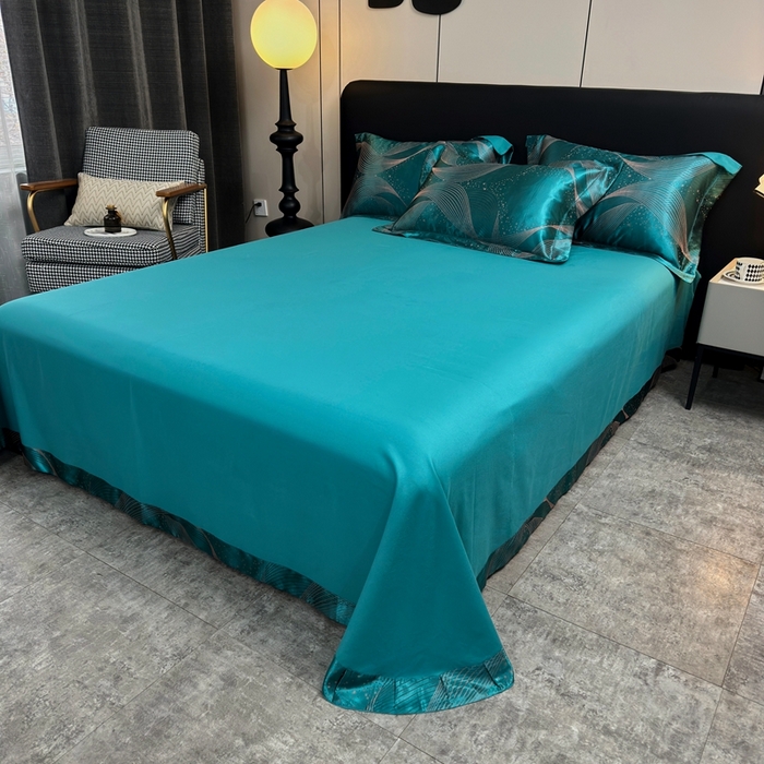 91家纺网 家纺一手货源 找家纺 三沁2024网红直播爆款全棉高精密色织贡缎提花镂空系列四件套 星辰大海