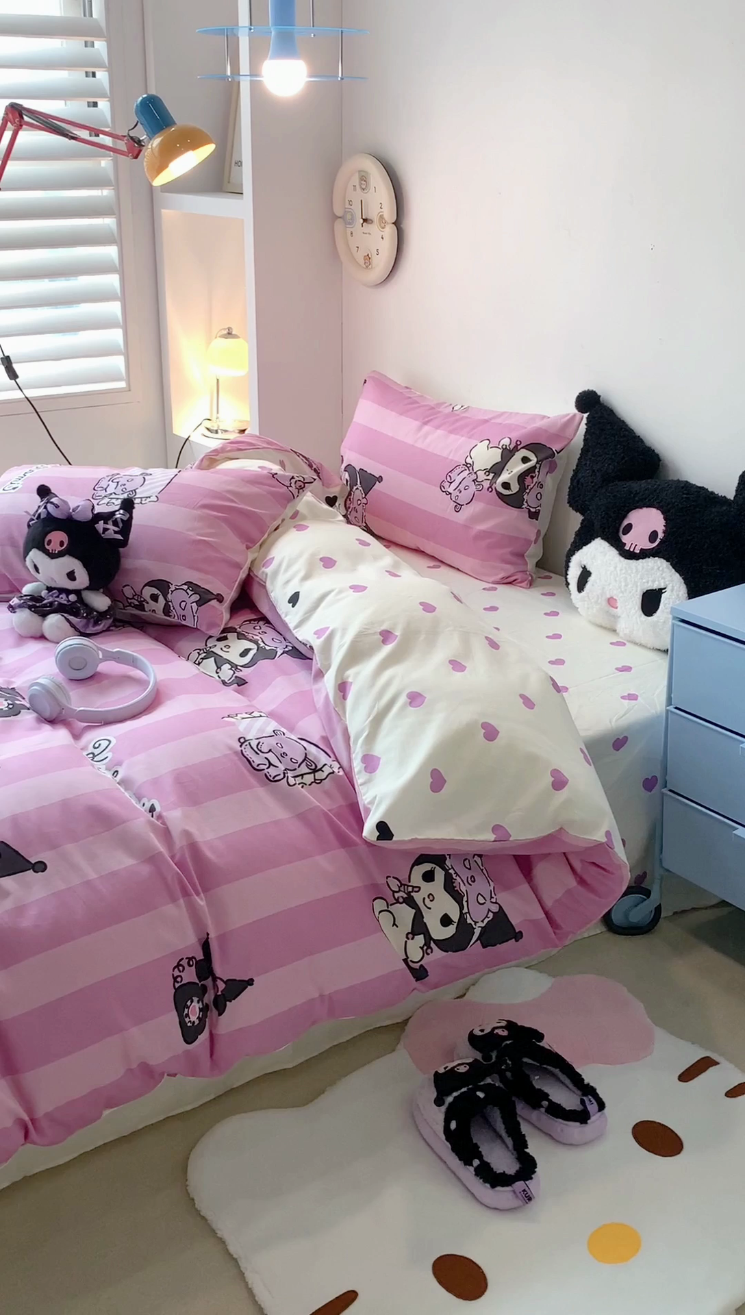 91家纺网 家纺一手货源 找家纺 昔可家纺 2024新款全棉印花四件套 眼罩库洛米