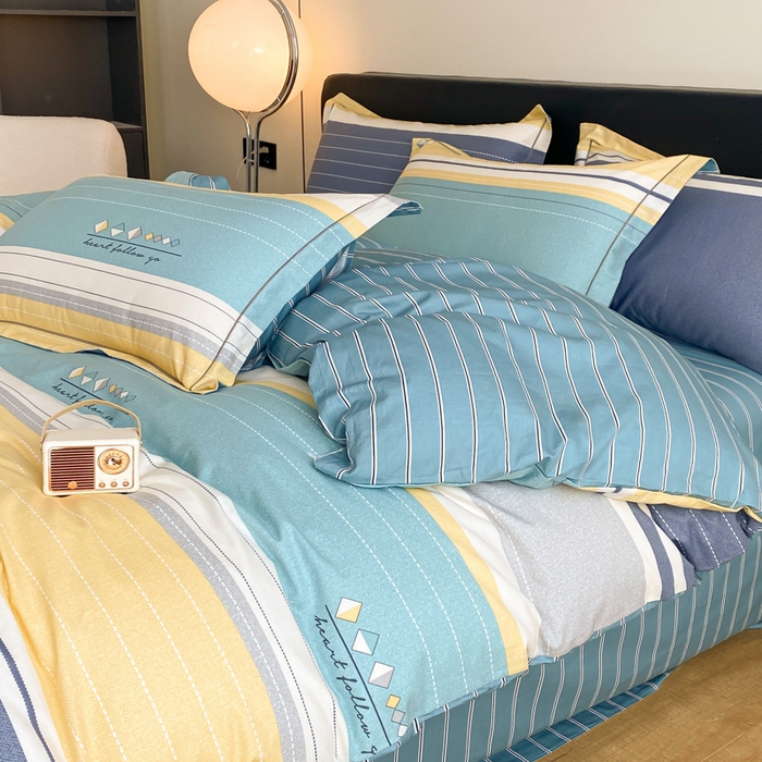 91家纺网 家纺一手货源 找家纺 格里芬家纺 2025新款全棉四件套13376纯棉印花四件套 卡纳