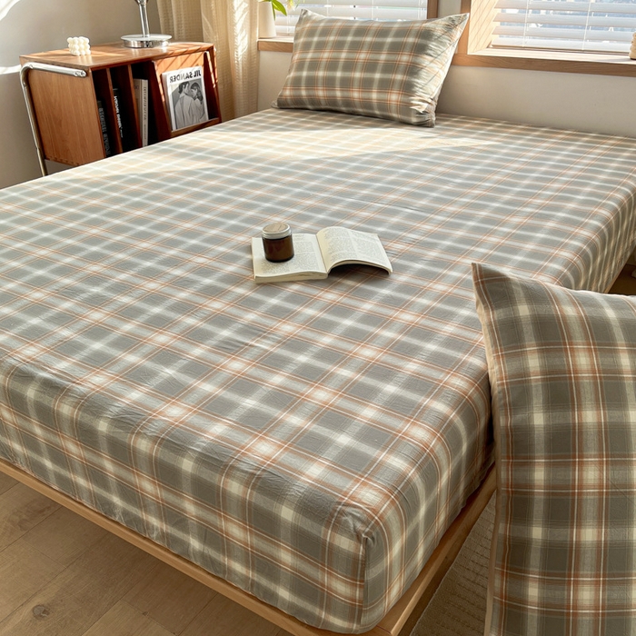 91家纺网 家纺一手货源 找家纺 （总）启程家纺 2026新款全棉A类水洗棉多规格四件套单品-单床笠