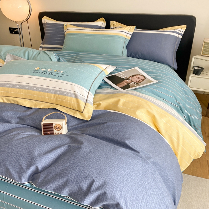 91家纺网 家纺一手货源 找家纺 格里芬家纺 2025新款全棉四件套13376纯棉印花四件套 卡纳