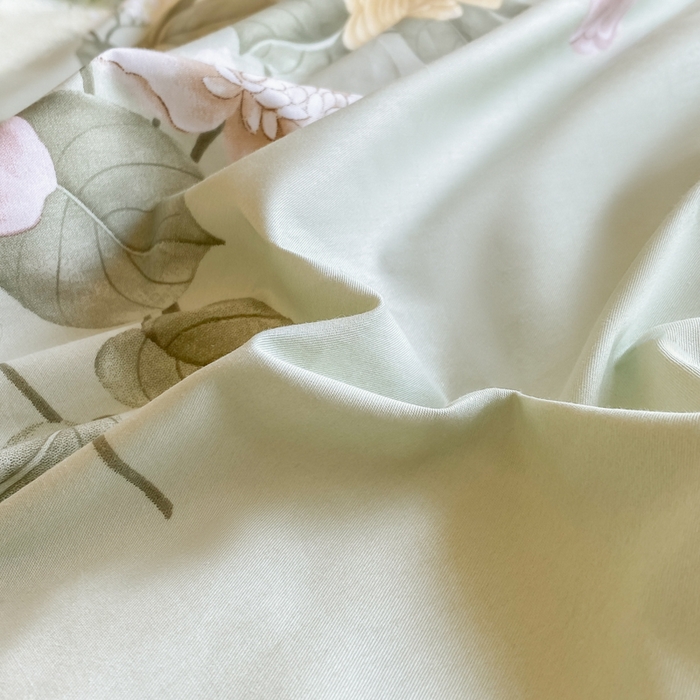 91家纺网 家纺一手货源 找家纺 格里芬家纺 2025新款全棉四件套13376纯棉印花四件套 花绘-绿