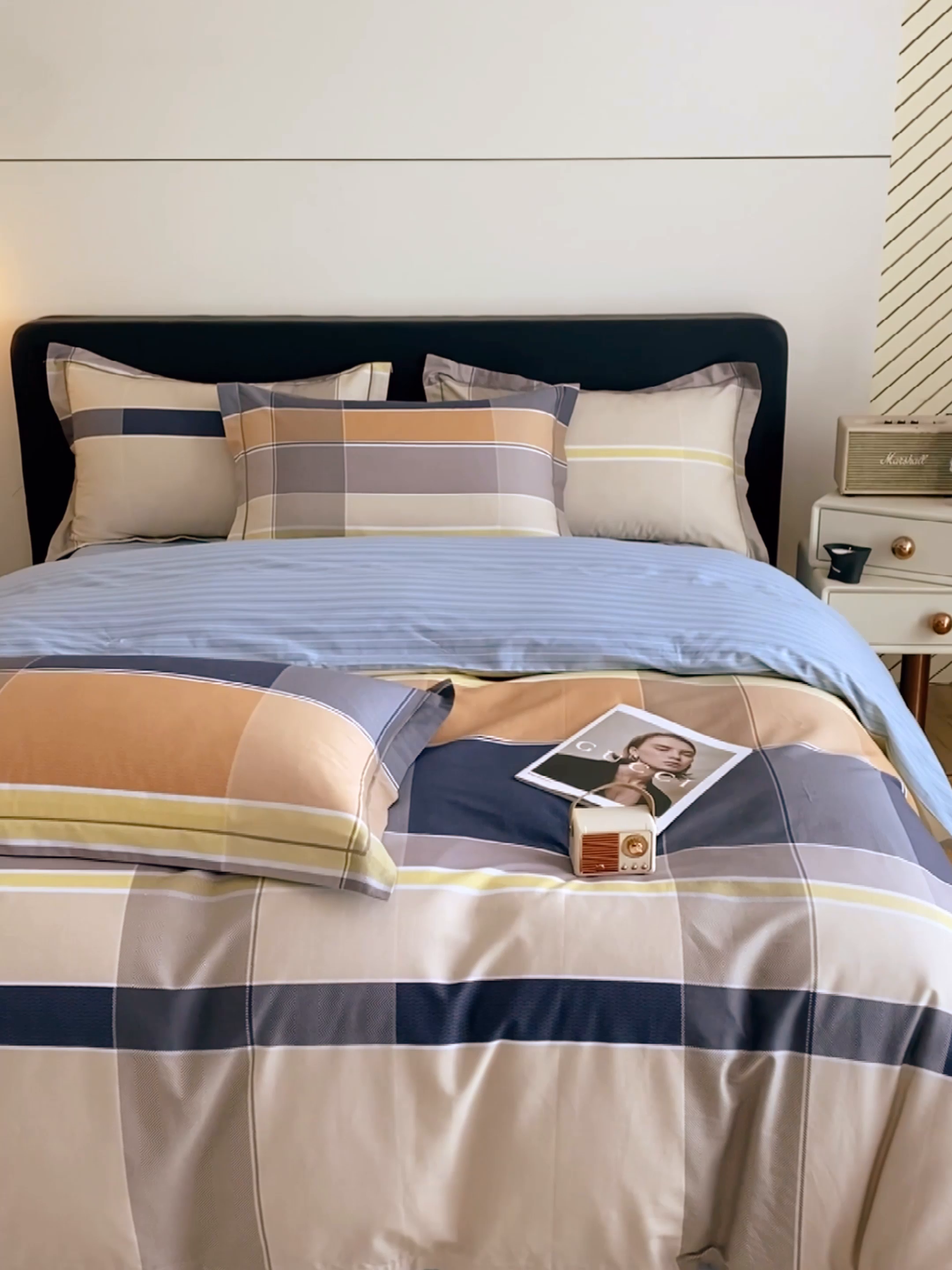 91家纺网 家纺一手货源 找家纺 格里芬家纺 2025新款全棉四件套13376纯棉印花四件套 卡纳