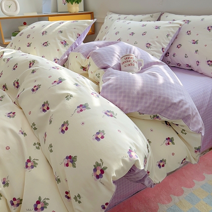 91家纺网 家纺一手货源 找家纺 （总）百寐 2024新款全棉13070印花四件套