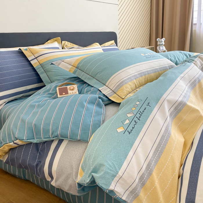 91家纺网 家纺一手货源 找家纺 格里芬家纺 2025新款全棉四件套13376纯棉印花四件套 卡纳