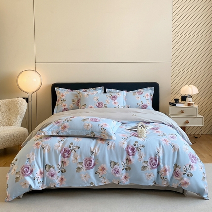 格里芬家纺 2025新款全棉四件套13376纯棉印花四件套 春涧-兰