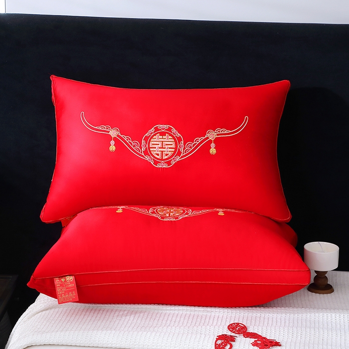 91家纺网 家纺一手货源 找家纺 糖果枕芯 2024新款婚庆枕芯枕头随礼陪嫁枕芯 喜结连理