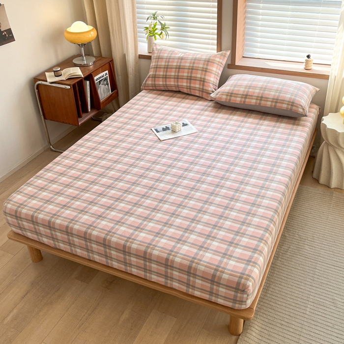 91家纺网 家纺一手货源 找家纺 启程家纺 2026新款全棉A类水洗棉多规格四件套单品-单床笠 莫妮玉