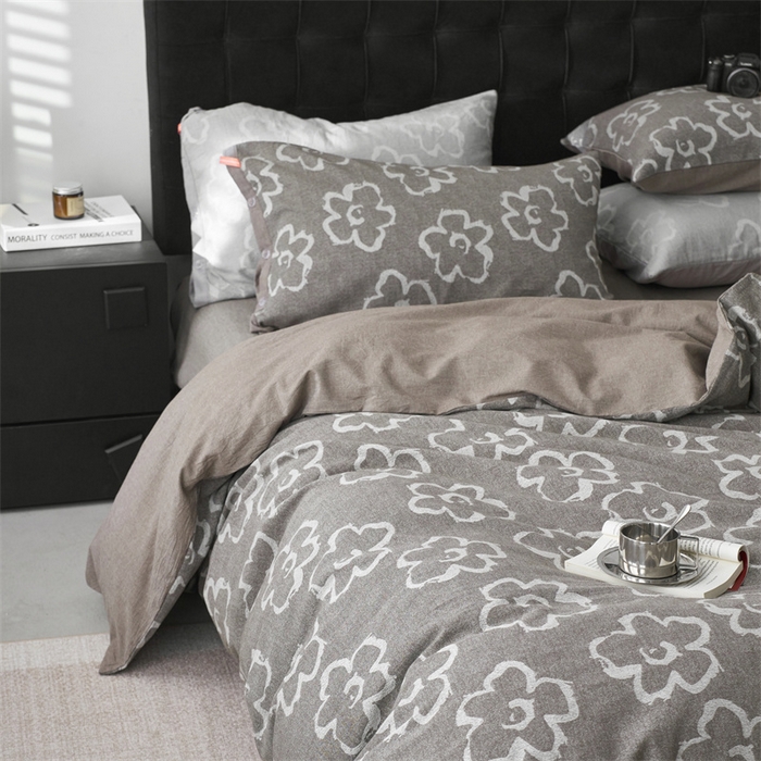 91家纺网 家纺一手货源 找家纺 安莱生活 2024新款双层纱大提花悠然纽扣宽边工艺款 悠然-浅灰