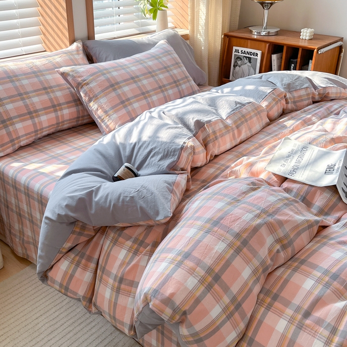 91家纺网 家纺一手货源 找家纺 启程家纺 2026新款全棉A类水洗棉多规格四件套单品-四件套 莫妮玉