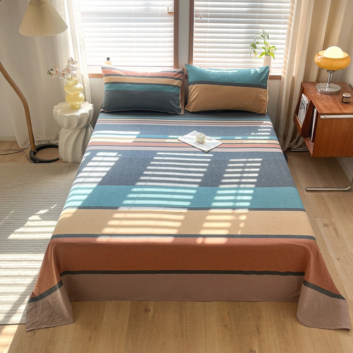 91家纺网 家纺一手货源 找家纺 启程家纺 2026新款全棉A类水洗棉多规格四件套单品-单床单 斯诺克