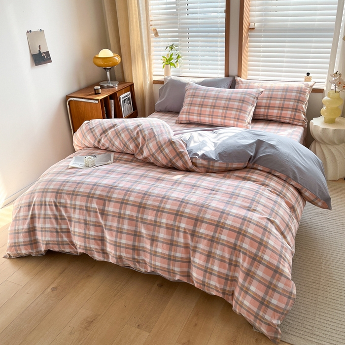 91家纺网 家纺一手货源 找家纺 启程家纺 2026新款全棉A类水洗棉多规格四件套单品-四件套 莫妮玉