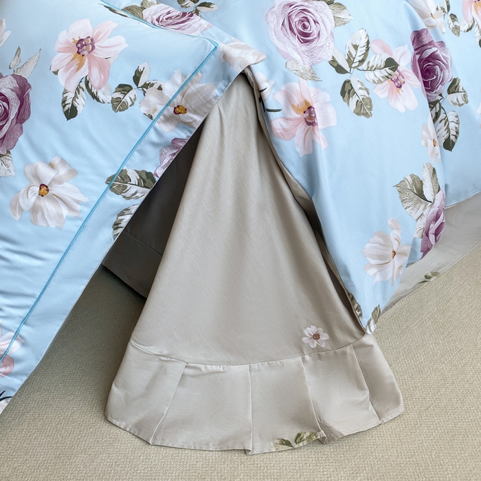 91家纺网 家纺一手货源 找家纺 格里芬家纺 2025新款全棉四件套13376纯棉印花四件套 春涧-兰