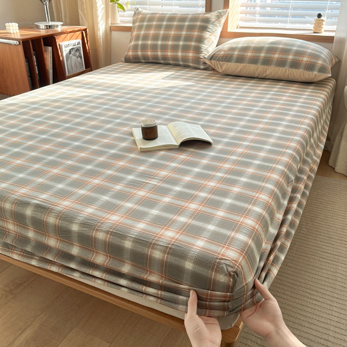 91家纺网 家纺一手货源 找家纺 （总）启程家纺 2026新款全棉A类水洗棉多规格四件套单品-单床笠