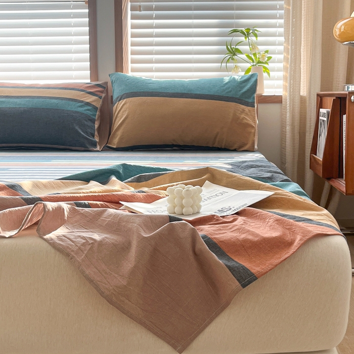 91家纺网 家纺一手货源 找家纺 启程家纺 2026新款全棉A类水洗棉多规格四件套单品-单床单 斯诺克