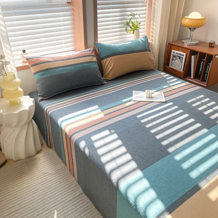 91家纺网 家纺一手货源 找家纺 启程家纺 2026新款全棉A类水洗棉多规格四件套单品-单床单 斯诺克