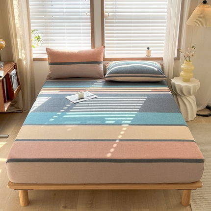 91家纺网 家纺一手货源 找家纺 （总）启程家纺 2026新款全棉A类水洗棉多规格四件套单品-单床笠