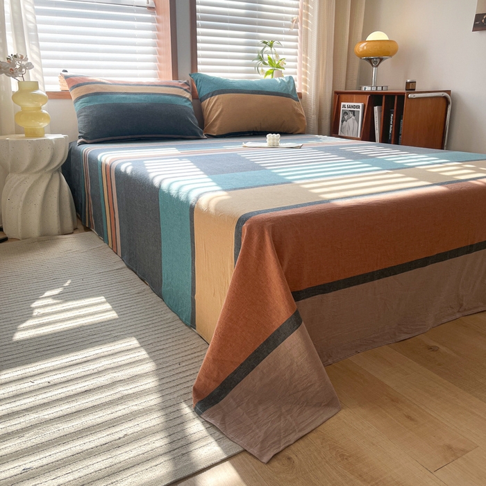 91家纺网 家纺一手货源 找家纺 启程家纺 2026新款全棉A类水洗棉多规格四件套单品-单床单 斯诺克