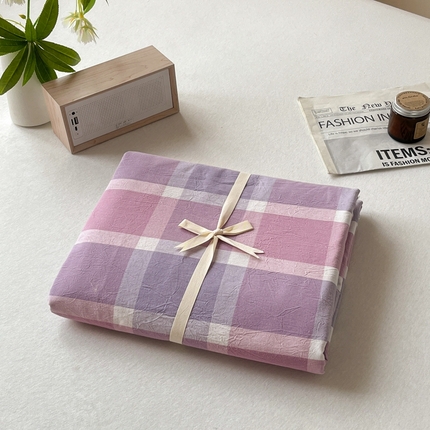 启程家纺 2026新款全棉A类水洗棉多规格四件套单品-单被套 爱格紫