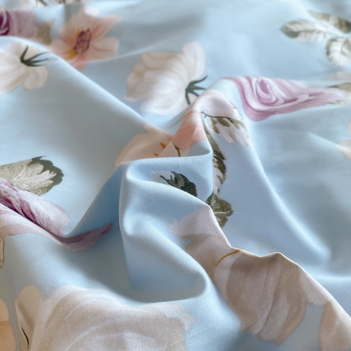 91家纺网 家纺一手货源 找家纺 格里芬家纺 2025新款全棉四件套13376纯棉印花四件套 春涧-兰