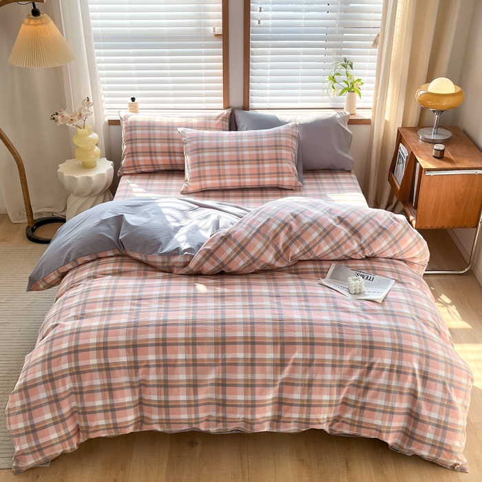 91家纺网 家纺一手货源 找家纺 启程家纺 2026新款全棉A类水洗棉多规格四件套单品-四件套 莫妮玉