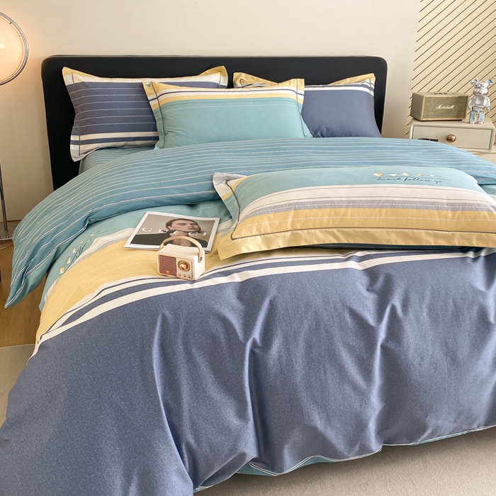 91家纺网 家纺一手货源 找家纺 格里芬家纺 2025新款全棉四件套13376纯棉印花四件套 卡纳