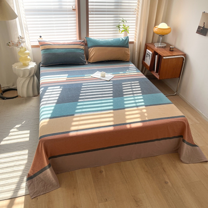 91家纺网 家纺一手货源 找家纺 启程家纺 2026新款全棉A类水洗棉多规格四件套单品-单床单 斯诺克