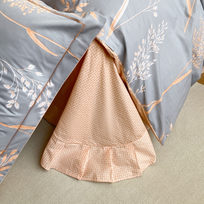 91家纺网 家纺一手货源 找家纺 格里芬家纺 2025新款全棉四件套13376纯棉印花四件套 米洛-灰