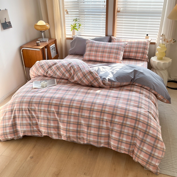 91家纺网 家纺一手货源 找家纺 启程家纺 2026新款全棉A类水洗棉多规格四件套单品-四件套 莫妮玉