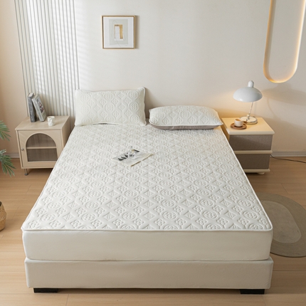 91家纺网 家纺一手货源 找家纺 久云居 2024新款全棉防水床笠 珍珠白