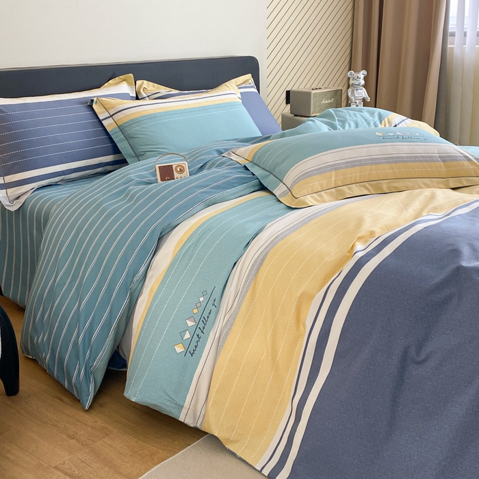 91家纺网 家纺一手货源 找家纺 格里芬家纺 2025新款全棉四件套13376纯棉印花四件套 卡纳