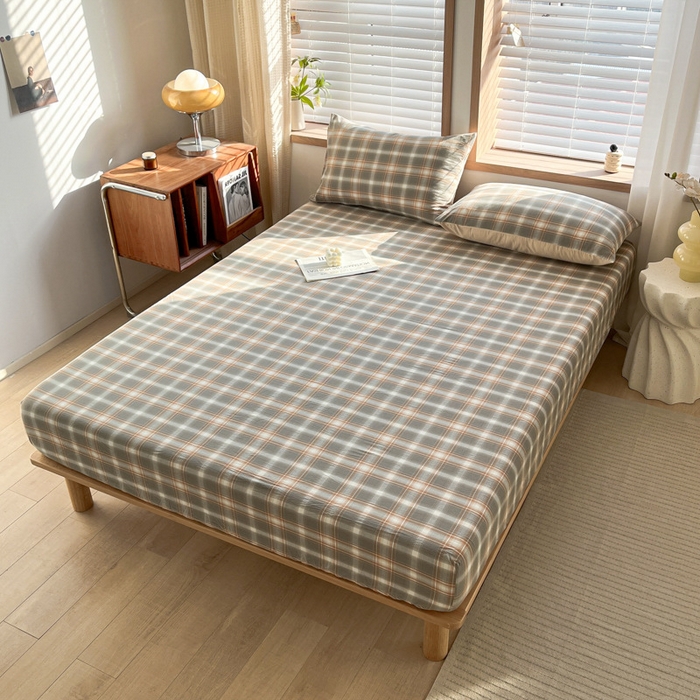 91家纺网 家纺一手货源 找家纺 （总）启程家纺 2026新款全棉A类水洗棉多规格四件套单品-单床笠