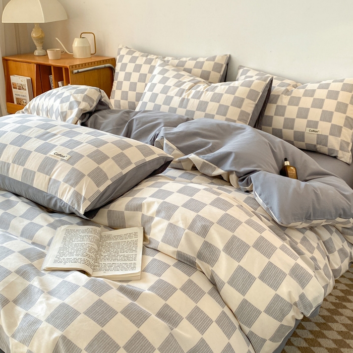 91家纺网 家纺一手货源 找家纺 涵宸家纺 2024新款40支全棉赛迪印花款四件套 科林