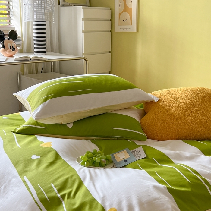 91家纺网 家纺一手货源 找家纺 时年家纺 2024新款 热爱生活·全棉系列第四期（充值会员优惠5元） 心动-绿