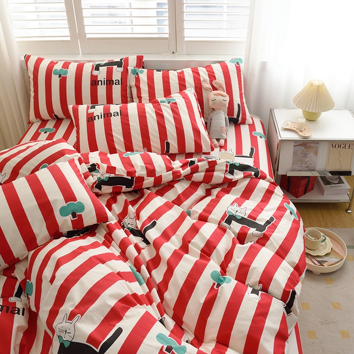 91家纺网 家纺一手货源 找家纺 启优家纺 2024新款全棉13070四件套 米莉