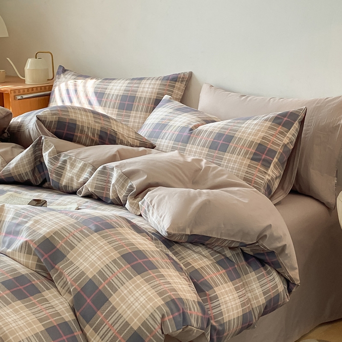 91家纺网 家纺一手货源 找家纺 涵宸家纺 2024新款40支全棉赛迪印花款四件套 路易