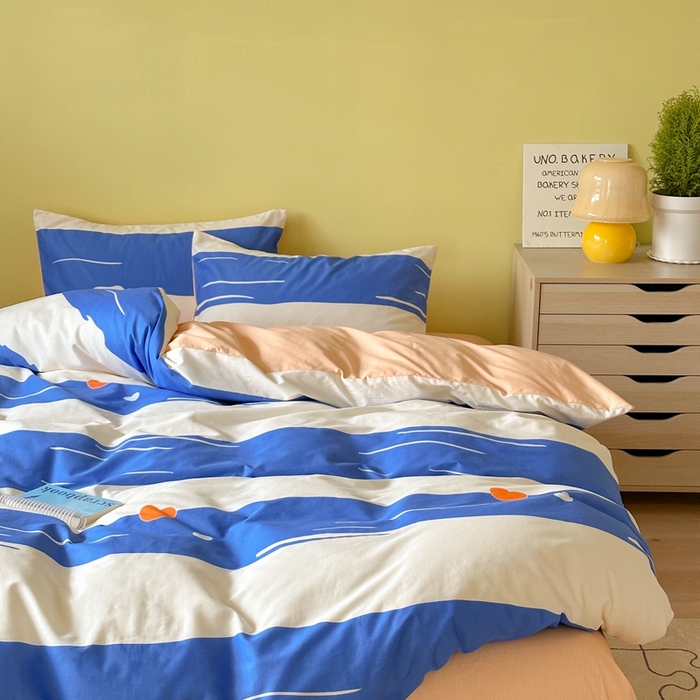 91家纺网 家纺一手货源 找家纺 时年家纺 2024新款 热爱生活·全棉系列第四期（充值会员优惠5元） 心动-蓝